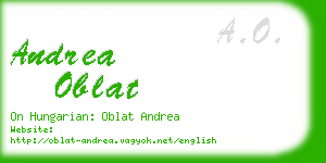 andrea oblat business card